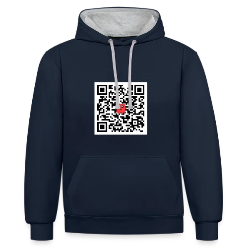 QR Code Mignon - Sweat à capuche contrasté