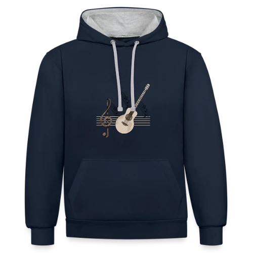 Guitare Passion Musique - Sweat à capuche contrasté