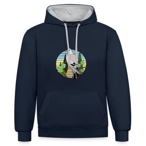 L'Oiseau Libre - Sweat à capuche contrasté