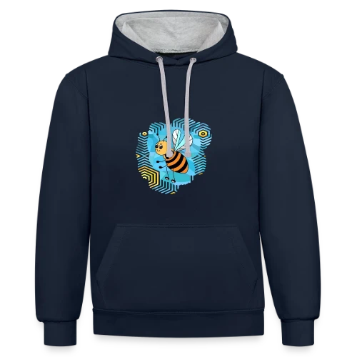 L'Abeille Élégante - Sweat à capuche contrasté