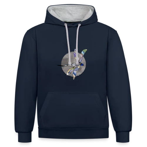 Libellule Enchantée - Sweat à capuche contrasté