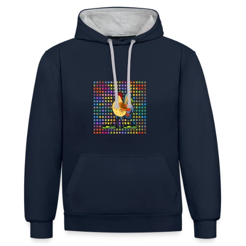 Coq Fier - Sweat à capuche contrasté