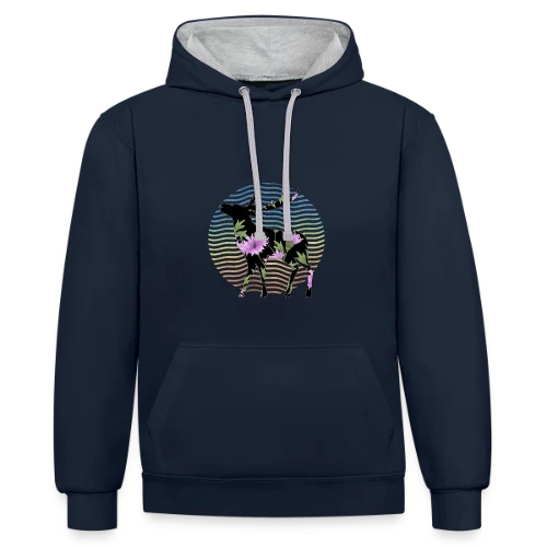 Cerf Majestueux - Sweat à capuche contrasté