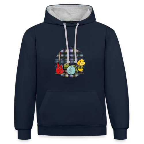 Mélodies d'Instruments - Sweat à capuche contrasté