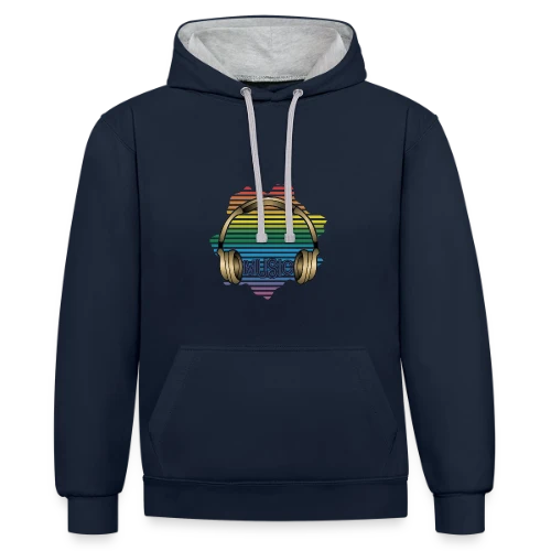 Casque Audio Stylé - Sweat à capuche contrasté