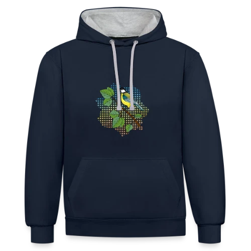 Oiseau Arc-en-Ciel - Sweat à capuche contrasté