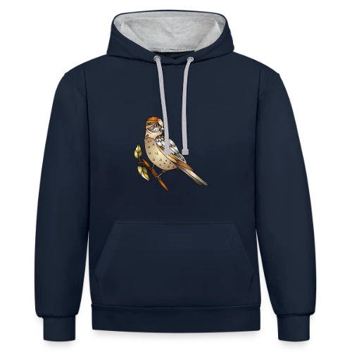 L'Oiseau Arc-en-ciel - Sweat à capuche contrasté