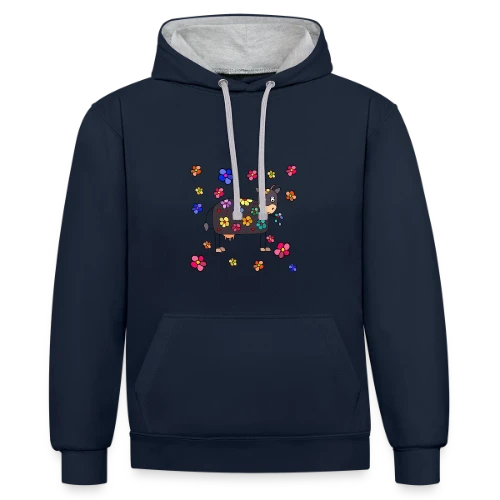 La Vache Stylée - Sweat à capuche contrasté