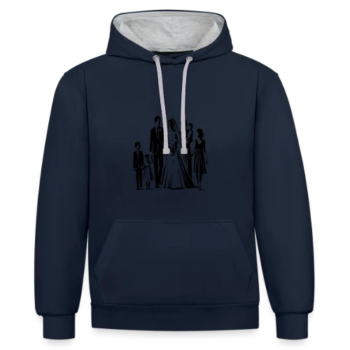 Mariage et Fête - Sweat à capuche contrasté