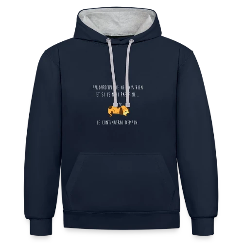 L'Art de Ne Rien Faire - Sweat à capuche contrasté