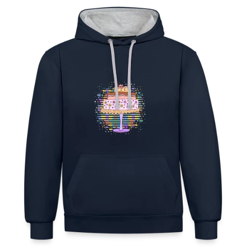 L'Élégance du Nombre 3003 - Sweat à capuche contrasté