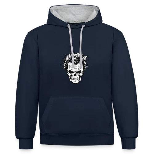 Crâne de Savant Fou - Sweat à capuche contrasté