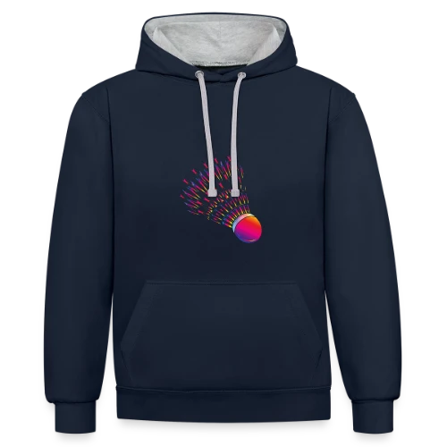 Volant de Badminton Vibrant - Sweat à capuche contrasté