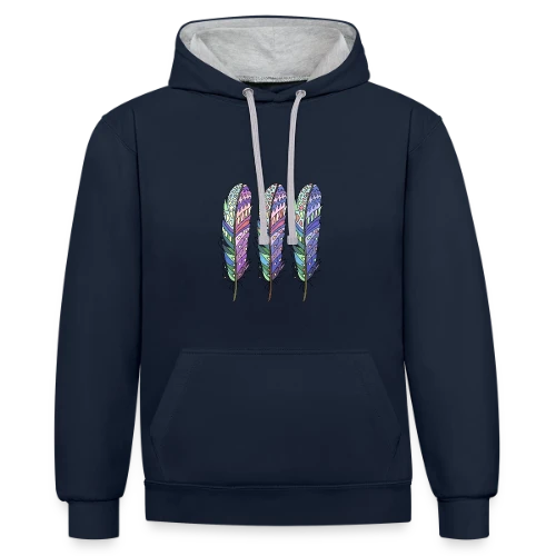 L'Envol des Plumes - Sweat à capuche contrasté