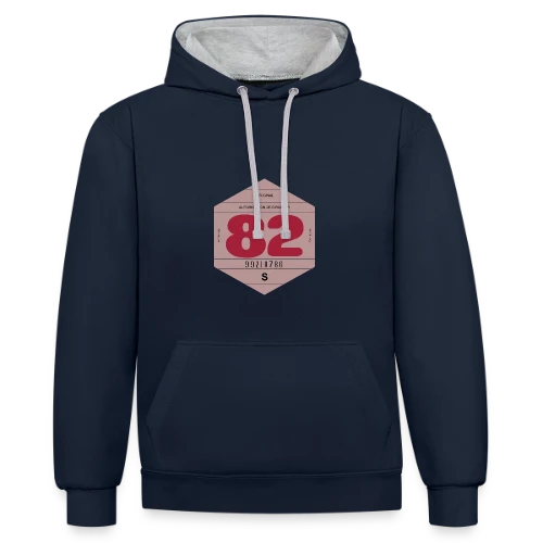 Voiture Rétro 1982 : L'Esprit Vintage Français - Sweat à capuche contrasté