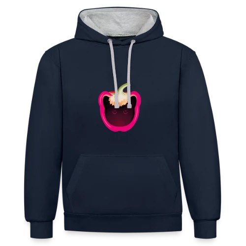 Chat-Pimenté - Sweat à capuche contrasté