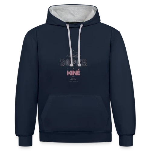 T-shirt Super Kiné : L'Authentique - Sweat à capuche contrasté