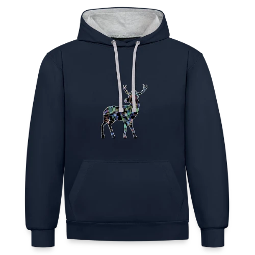 Majestueux Cerf - Sweat à capuche contrasté