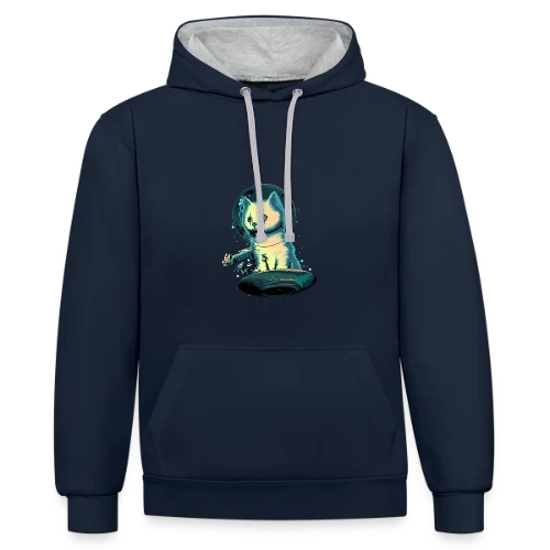 Le Protecteur Félin - Sweat à capuche contrasté