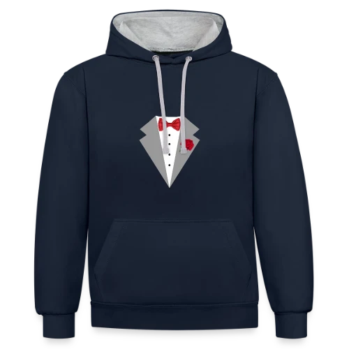 Mariage - Futur Marié ou Mariée - Sweat à capuche contrasté
