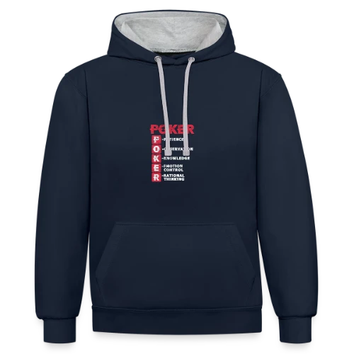 La Vie est un Poker - Sweat à capuche contrasté