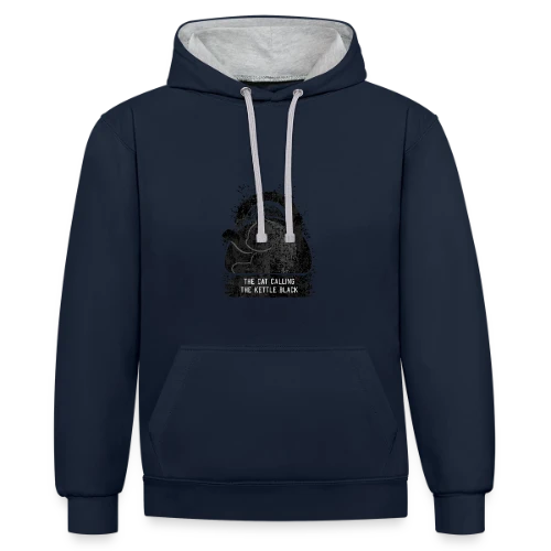 L'Ironie du Chat - Sweat à capuche contrasté