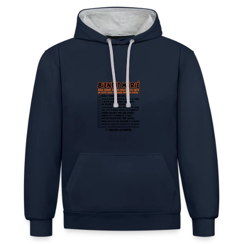 Défis EVG Futur Marié - Sweat à capuche contrasté
