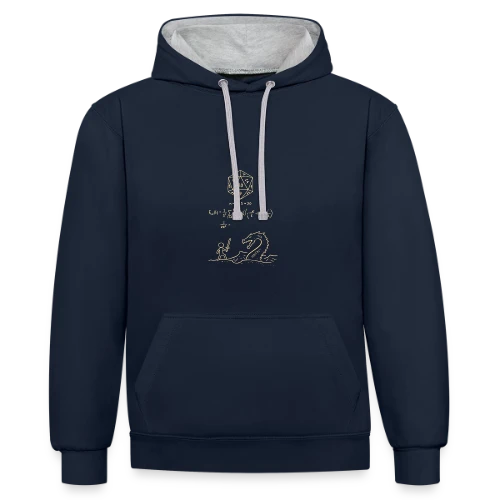 S-20_2 - Design Minimaliste Geek - Sweat à capuche contrasté