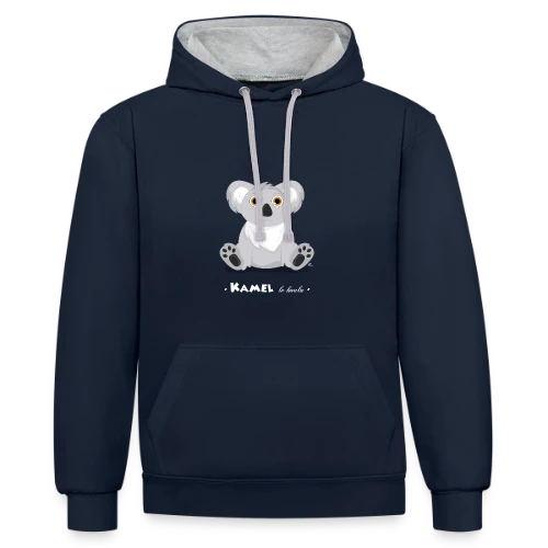 Kamel le Koala : Tendresse Exotique - Sweat à capuche contrasté