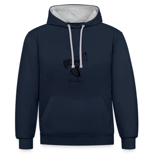 Bigoudène Joyeuse Parapluies - Sweat à capuche contrasté