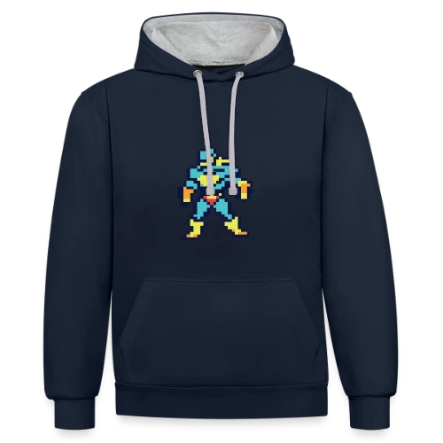 Super-Héros Rétro Sammy - Sweat à capuche contrasté