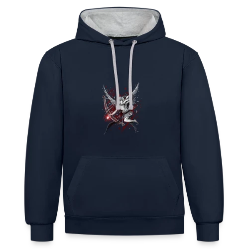 Cupidon, la Flèche d'Amour - Sweat à capuche contrasté