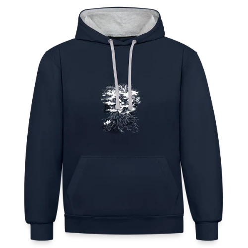 Monde Onirique - Sweat à capuche contrasté