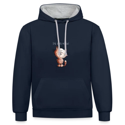 Pas moi, la chatte coquine - T-shirt humour félin - Sweat à capuche contrasté