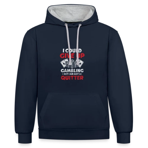 Maître du Skat et du Poker - Sweat à capuche contrasté