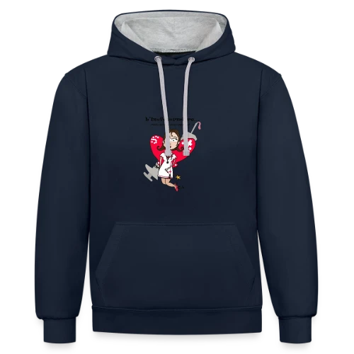Inféermière Passionnée - Sweat à capuche contrasté