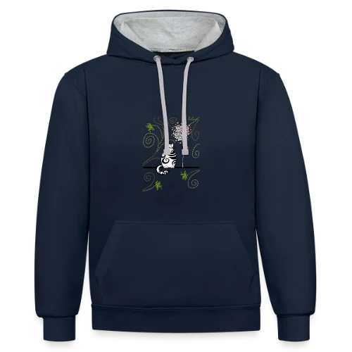 Mon Chat Adoré - Sweat à capuche contrasté