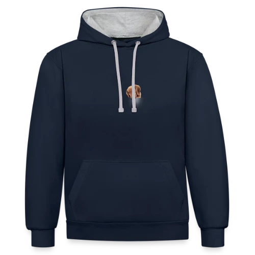 Chien de Poche - Sweat à capuche contrasté