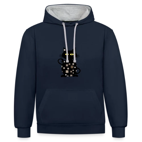 Mon Adorable Chat - Sweat à capuche contrasté