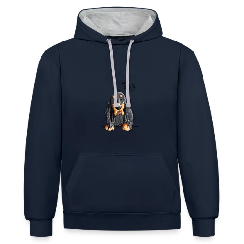 Gordon Setter Rigolo Style BD - Sweat à capuche contrasté