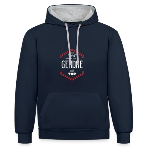 T-shirt Gendre Parfait et au Top - Sweat à capuche contrasté