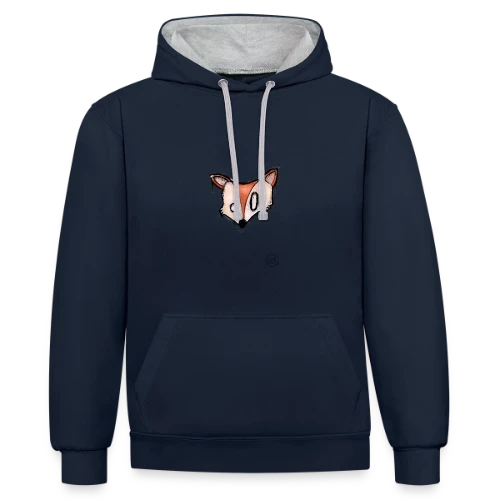Renard Stylisé K-nimals - Sweat à capuche contrasté