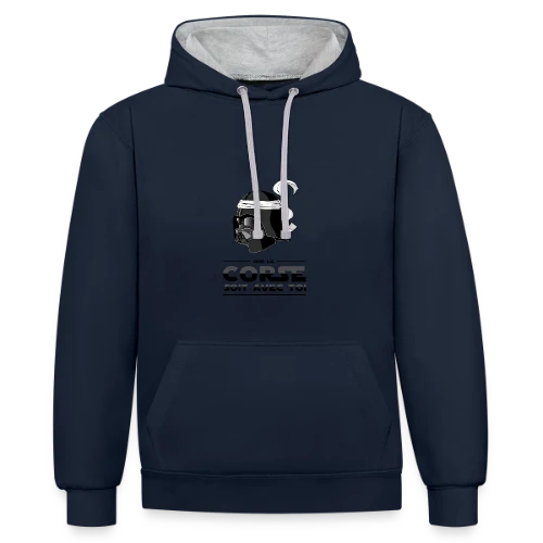 Dark Vador Corse Humour - Sweat à capuche contrasté