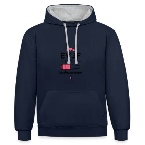 EVJF en Folie ! - Sweat à capuche contrasté