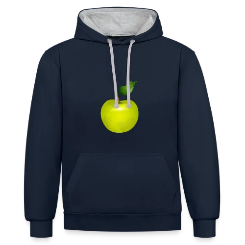 Pomme Verte Éclatante - Sweat à capuche contrasté