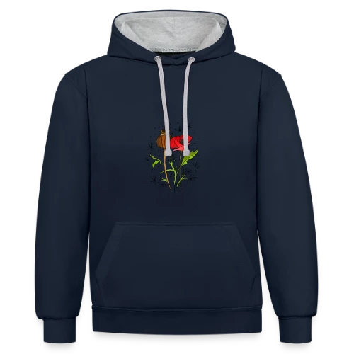 Éclat Floral - Sweat à capuche contrasté
