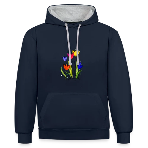 Bouquet de Fleurs - Sweat à capuche contrasté