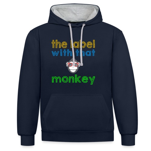 the label with that monkey - Kontrast-Hoodie