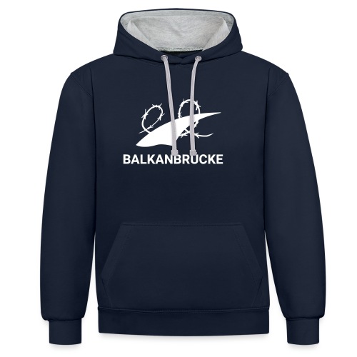 Balkanbrücke Logo - Kontrast-Hoodie
