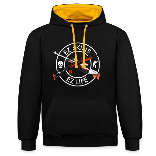 ex1 for black shirts - Contrast Colour Hoodie